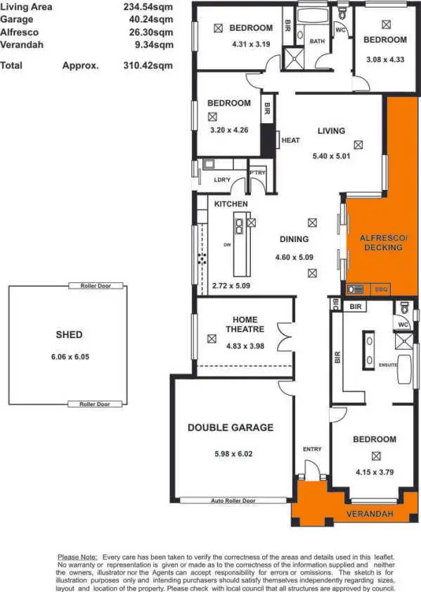 Floorplan of Homely house listing, 16 Wilpena Terrace, Aldgate SA 5154