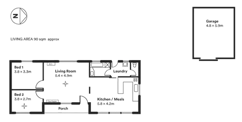 Floorplan of Homely house listing, 1 Edwina Drive, Morphett Vale SA 5162