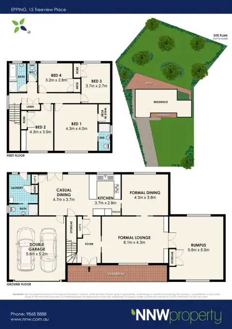 Floorplan of Homely house listing, 15 Treeview Place, Epping NSW 2121