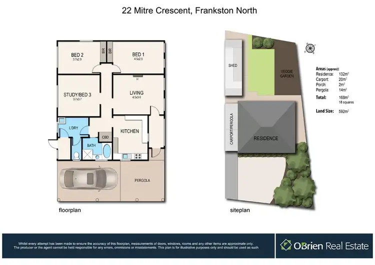 Floorplan of Homely house listing, 22 Mitre Crescent, Frankston North VIC 3200
