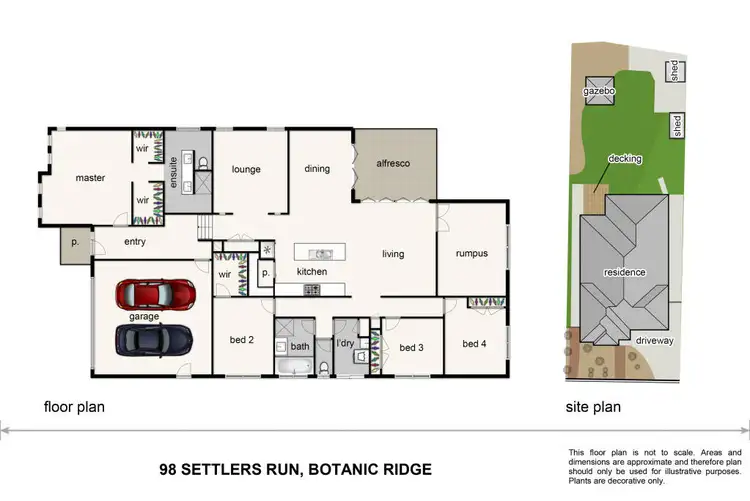 Floorplan of Homely house listing, 98 Settlers Run, Botanic Ridge VIC 3977