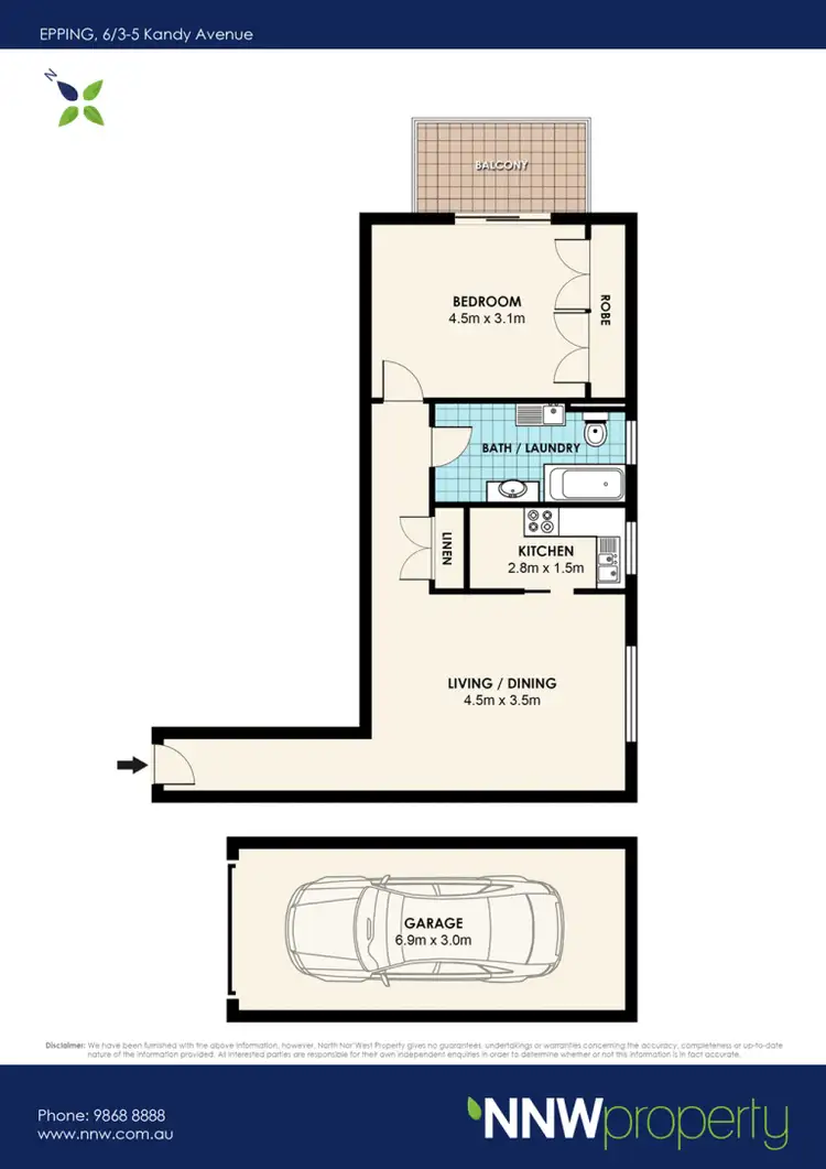 Floorplan of Homely unit listing, 6/3-5 Kandy Avenue, Epping NSW 2121