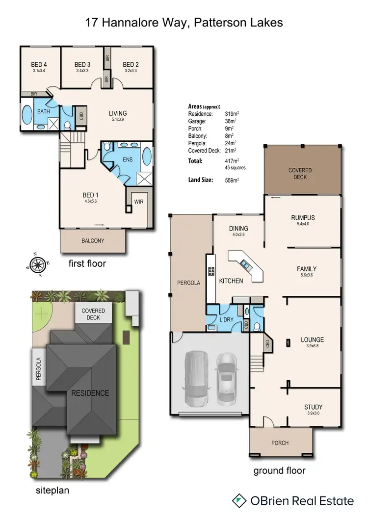 Floorplan of Homely house listing, 17 Hannalore Way, Patterson Lakes VIC 3197