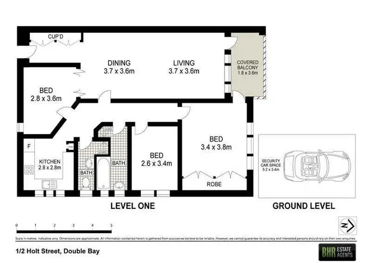 Floorplan of Homely unit listing, 1/2 Holt Street, Double Bay NSW 2028