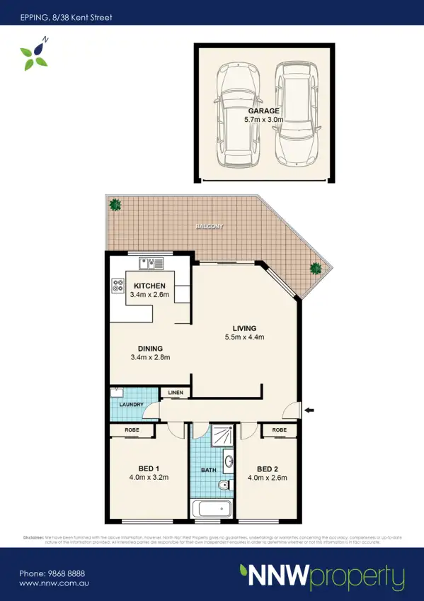 Floorplan of Homely unit listing, 8/38 Kent Street, Epping NSW 2121