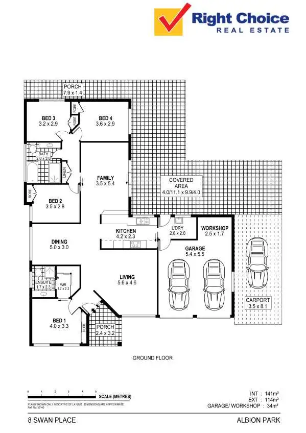 Floorplan of Homely house listing, 8 Swan Place, Albion Park NSW 2527