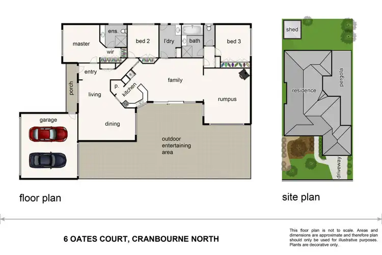 Floorplan of Homely house listing, 6 Oates Court, Cranbourne North VIC 3977