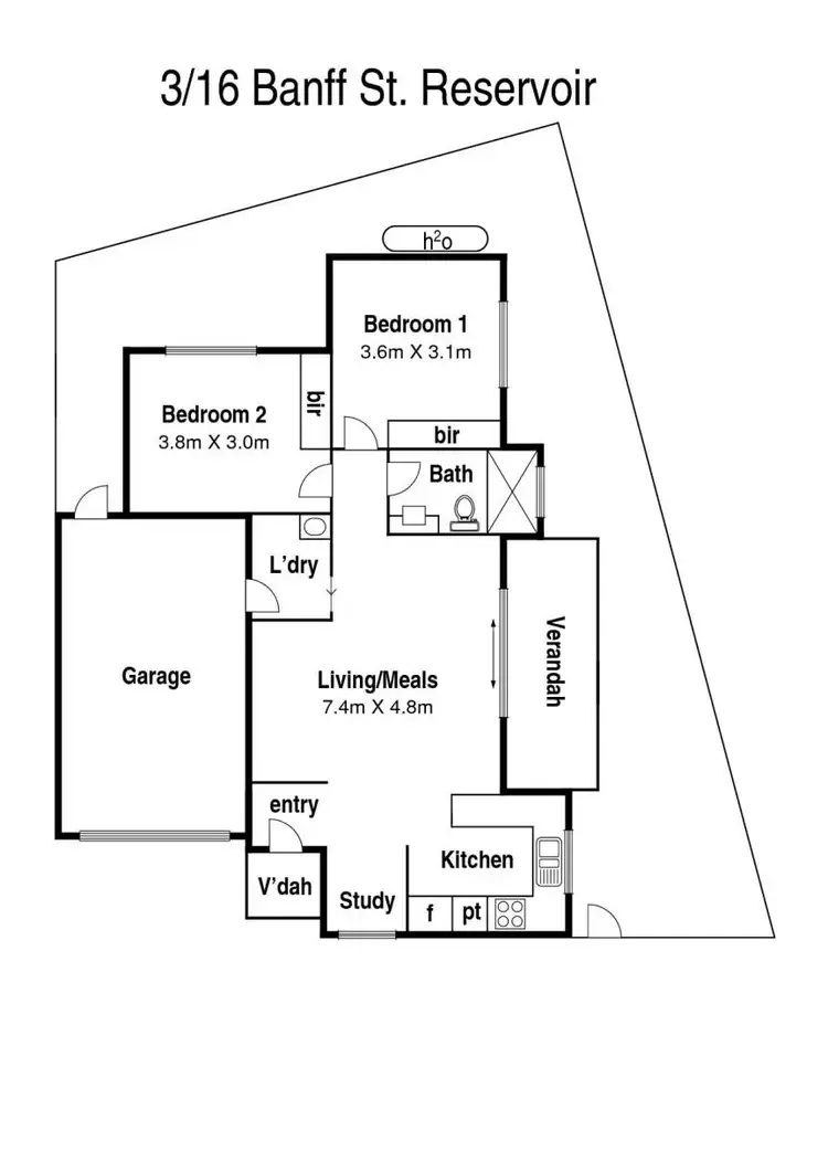 Floorplan of Homely unit listing, 3/16 Banff Street, Reservoir VIC 3073