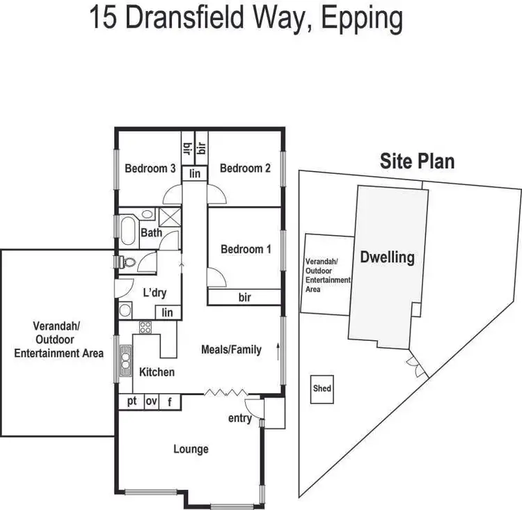 Floorplan of Homely house listing, 15 Dransfield Way, Epping VIC 3076