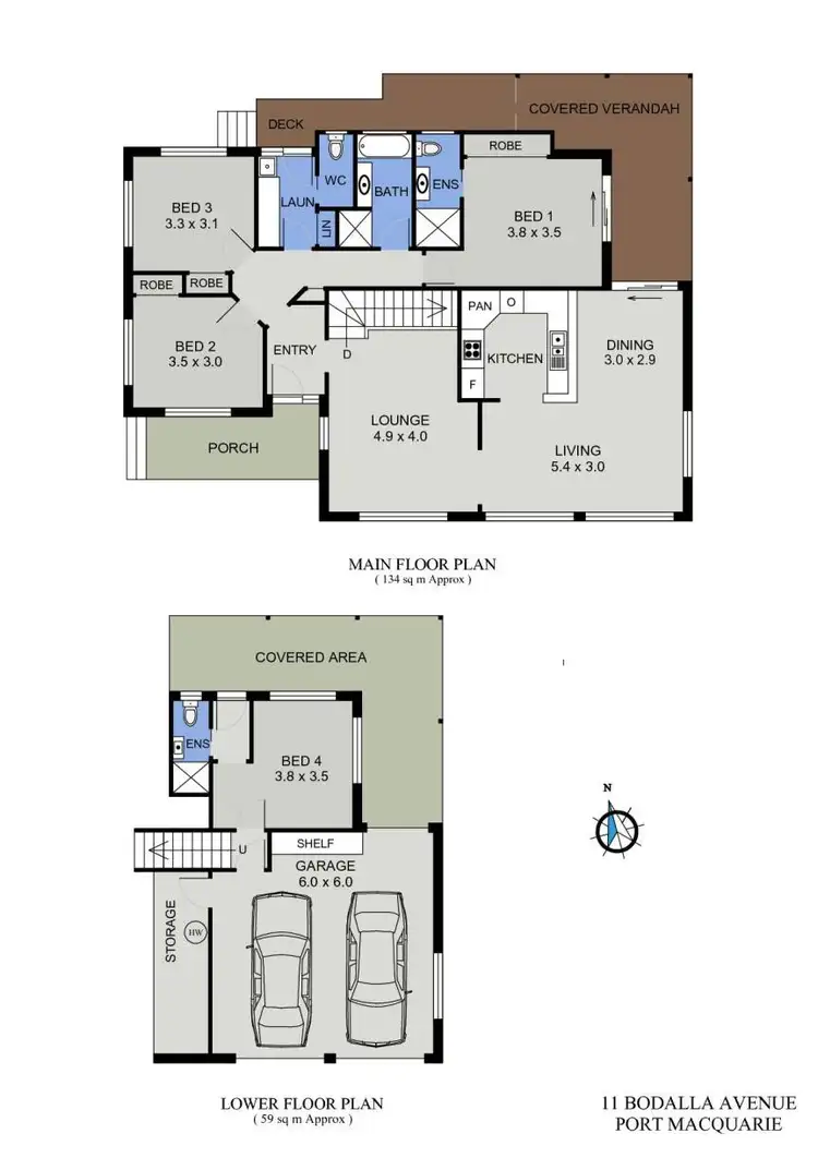 Floorplan of Homely house listing, 11 Bodalla Avenue, Port Macquarie NSW 2444