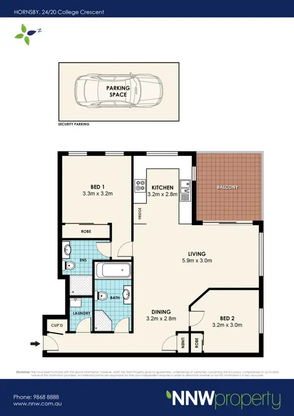 Floorplan of Homely unit listing, 24/20-22 College Crescent, Hornsby NSW 2077