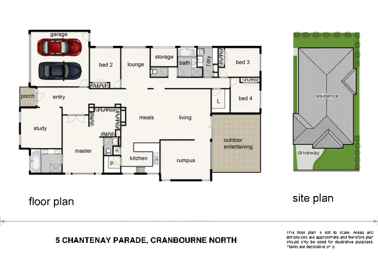 Floorplan of Homely house listing, 5 Chantenay Parade, Cranbourne North VIC 3977