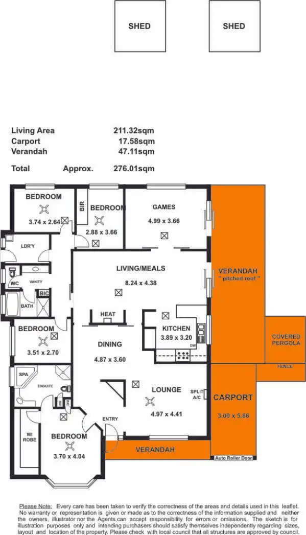 Floorplan of Homely house listing, 4 Mackay Court, Greenwith SA 5125