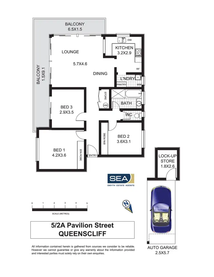Floorplan of Homely unit listing, 5/2A Pavilion Street, Queenscliff NSW 2096