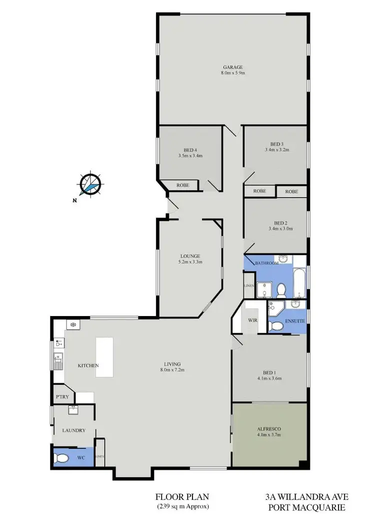 Floorplan of Homely house listing, 3a Willandra Avenue, Port Macquarie NSW 2444