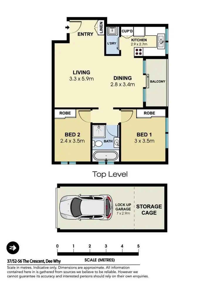 Floorplan of Homely apartment listing, 37/52-56 The Crescent, Dee Why NSW 2099