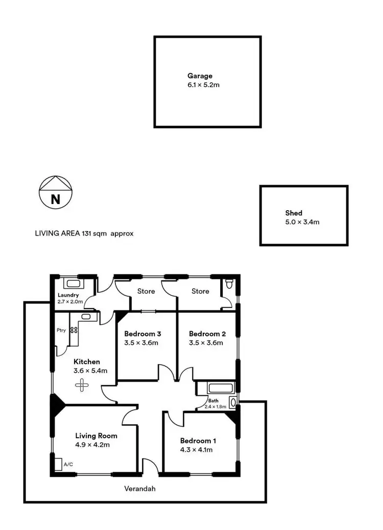 Floorplan of Homely house listing, 31 Honeyton Street, Seaton SA 5023