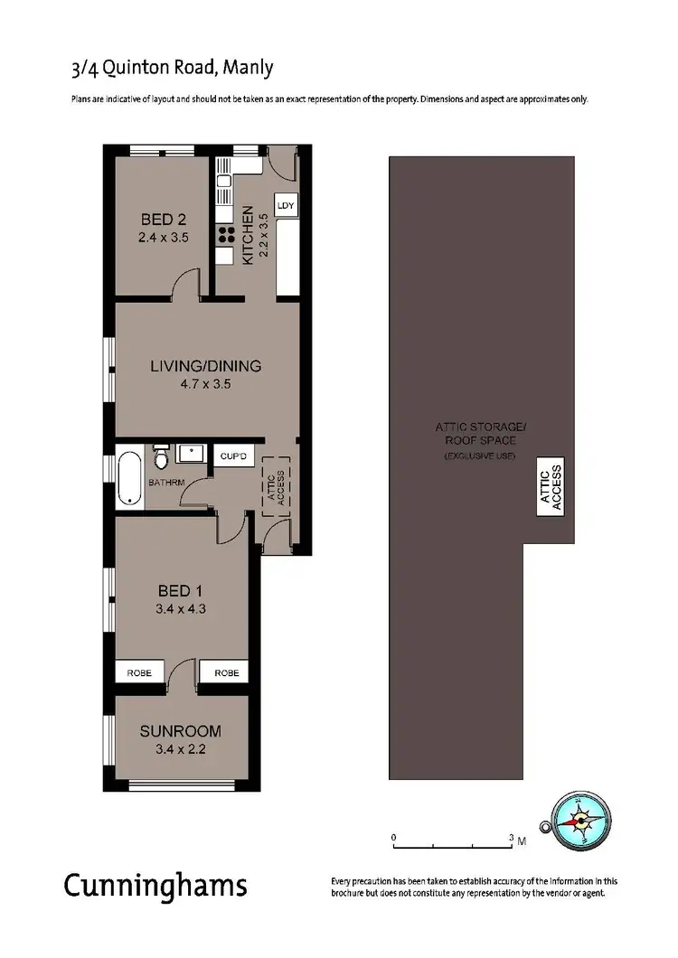 Floorplan of Homely apartment listing, 3/4 Quinton Road, Manly NSW 2095