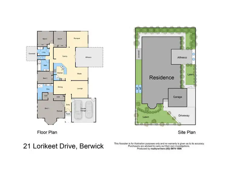 Floorplan of Homely house listing, 21 Lorikeet Drive, Berwick VIC 3806