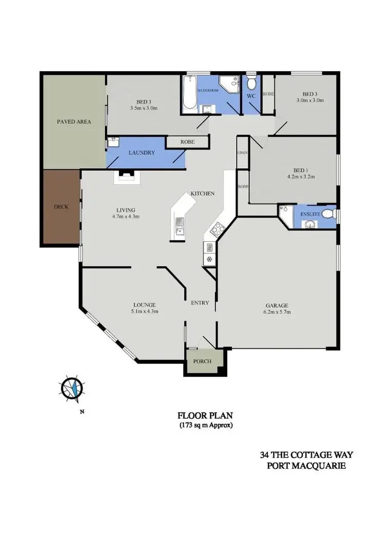 Floorplan of Homely house listing, 34 The Cottage Way, Port Macquarie NSW 2444