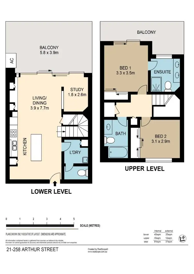 Floorplan of Homely apartment listing, 21/258 Arthur Street, Teneriffe QLD 4005