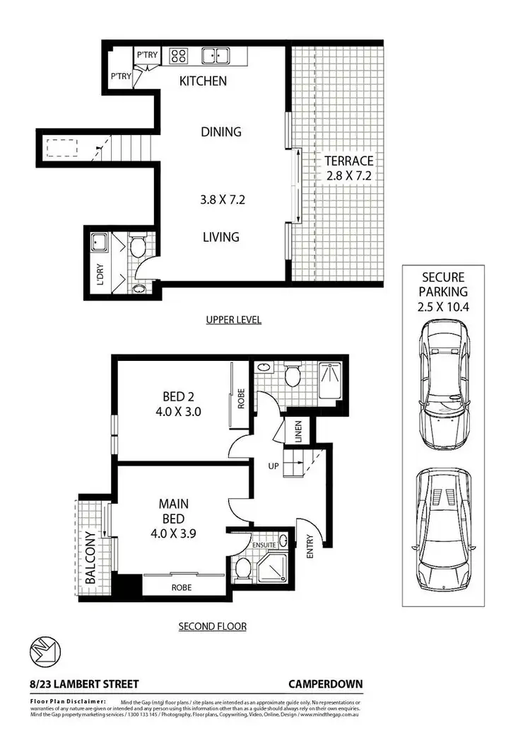 Floorplan of Homely apartment listing, 8/23 Lambert Street, Camperdown NSW 2050
