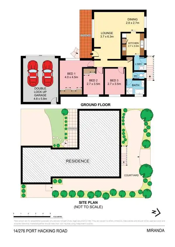 Floorplan of Homely villa listing, 14/276 Port Hacking Road, Miranda NSW 2228