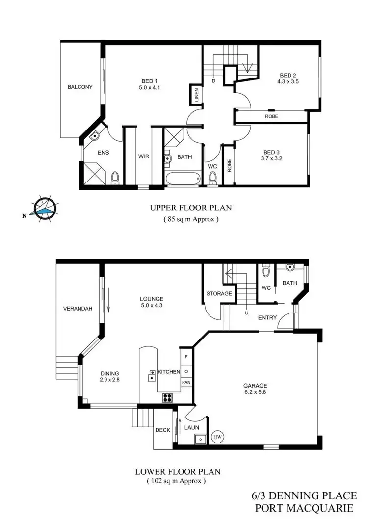 Floorplan of Homely villa listing, 6/3 Denning Place, Port Macquarie NSW 2444