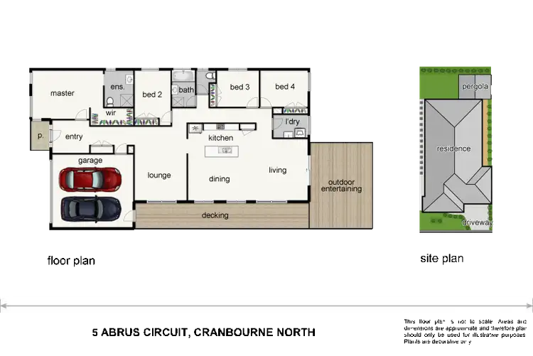 Floorplan of Homely house listing, 5 Abrus Circuit, Cranbourne North VIC 3977