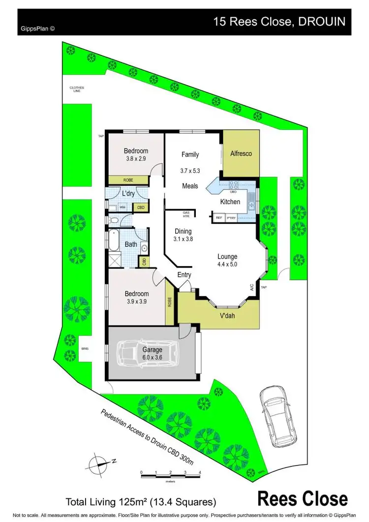 Floorplan of Homely house listing, 15 Rees Close, Drouin VIC 3818