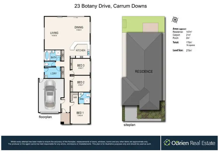 Floorplan of Homely house listing, 23 Botany Drive, Carrum Downs VIC 3201