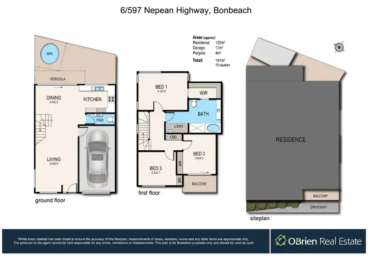Floorplan of Homely townhouse listing, 6/597 Nepean Highway, Bonbeach VIC 3196