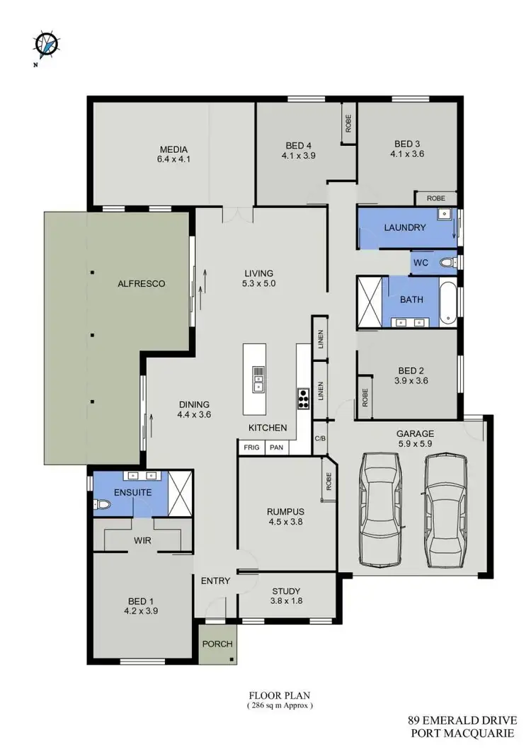Floorplan of Homely house listing, 89 Emerald Drive, Port Macquarie NSW 2444