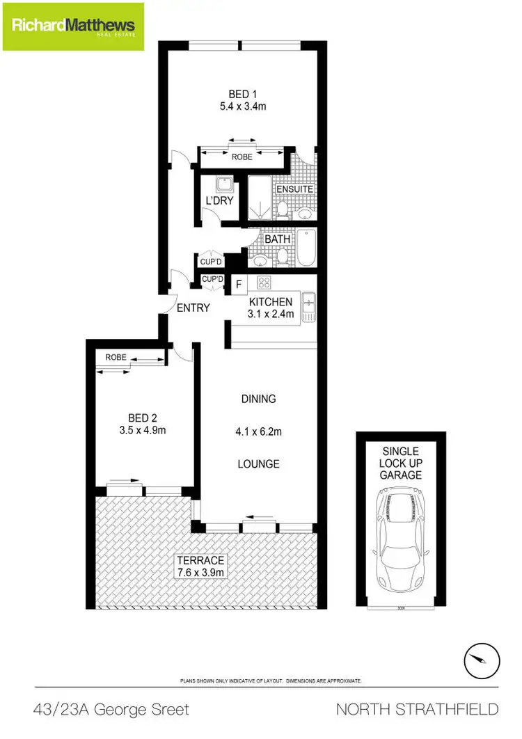 Floorplan of Homely apartment listing, 43/23a George Street, North Strathfield NSW 2137