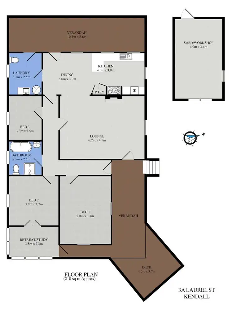 Floorplan of Homely house listing, 3a Laurel Street, Kendall NSW 2439