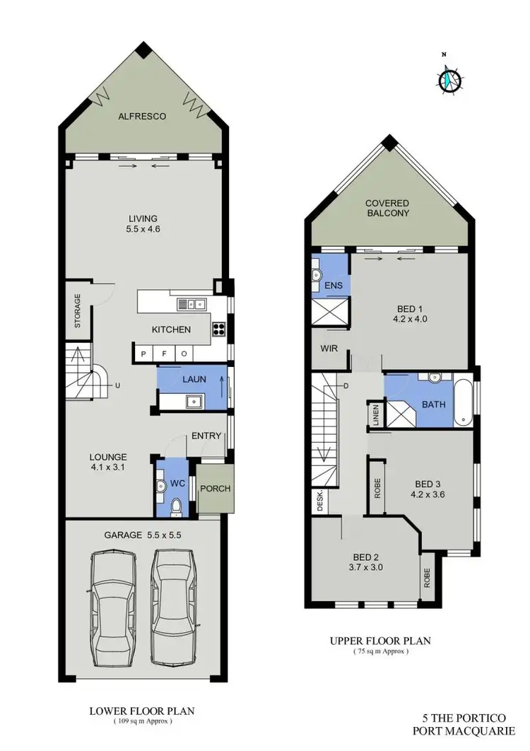 Floorplan of Homely house listing, 5 The Portico, Port Macquarie NSW 2444