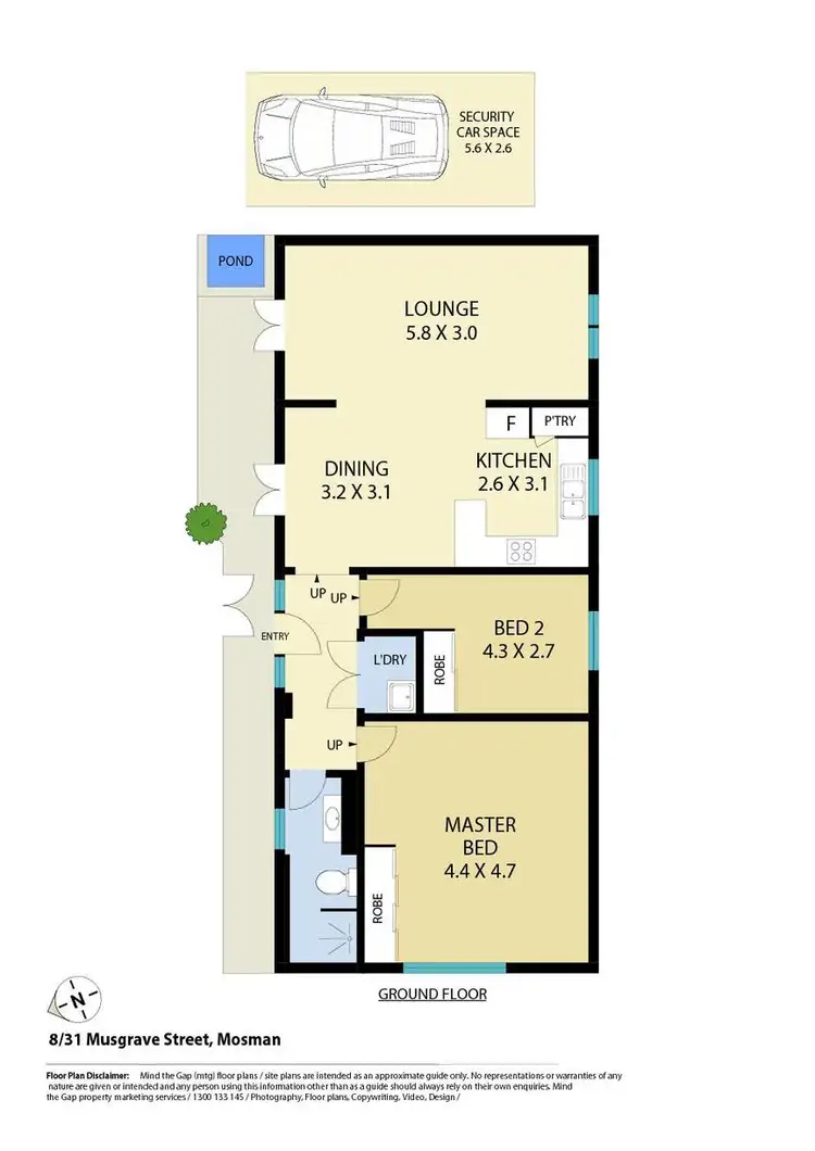 Floorplan of Homely apartment listing, 8/31 Musgrave Street, Mosman NSW 2088