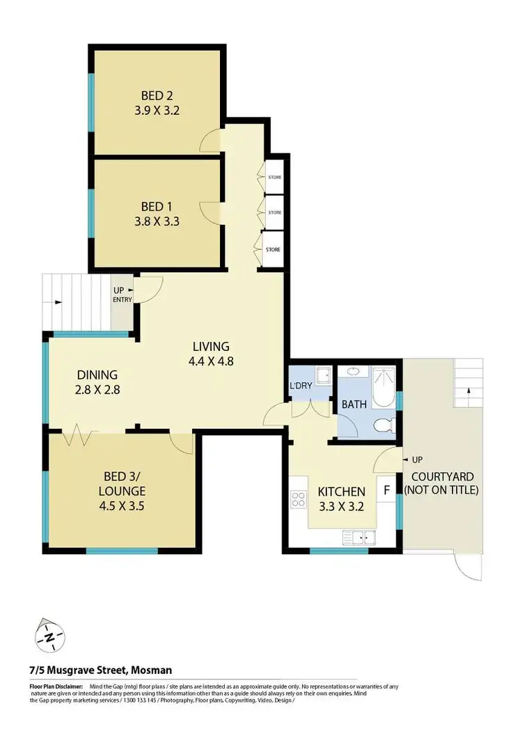 Floorplan of Homely apartment listing, 7/5 Musgrave Street, Mosman NSW 2088