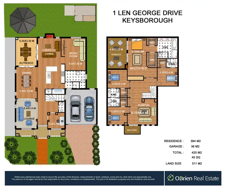 Floorplan of Homely house listing, 1 Len George Drive, Keysborough VIC 3173