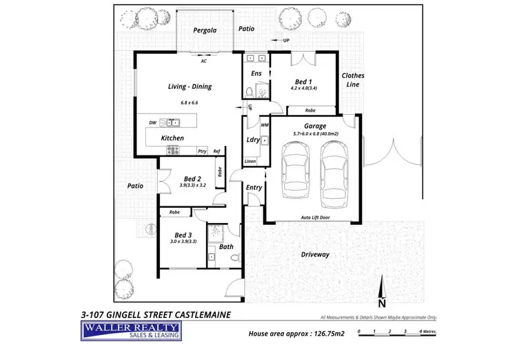 Floorplan of Homely unit listing, 107E Gingell Street, Castlemaine VIC 3450
