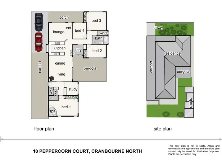 Floorplan of Homely house listing, 10 Peppercorn Court, Cranbourne North VIC 3977