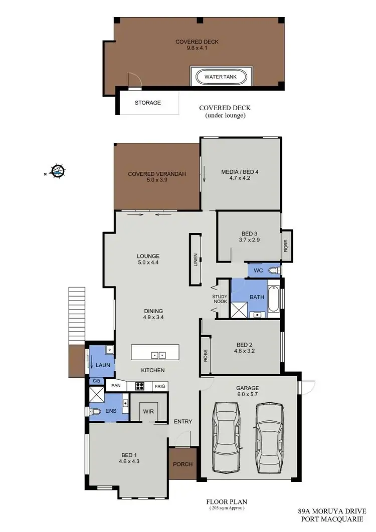 Floorplan of Homely house listing, 1/166 Granite Street, Port Macquarie NSW 2444
