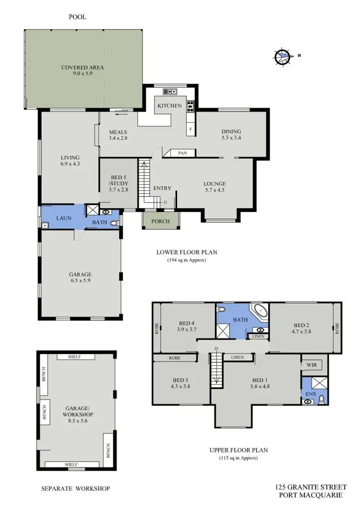 Floorplan of Homely house listing, 125 Granite Street, Port Macquarie NSW 2444