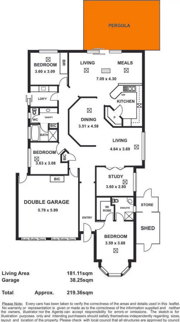 Floorplan of Homely house listing, 38 Tolley Crescent, Brooklyn Park SA 5032