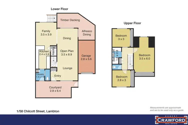 Floorplan of Homely townhouse listing, 1/58 Chilcott Street, Lambton NSW 2299