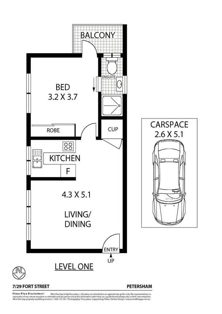 Floorplan of Homely apartment listing, 7/29 Fort Street, Petersham NSW 2049