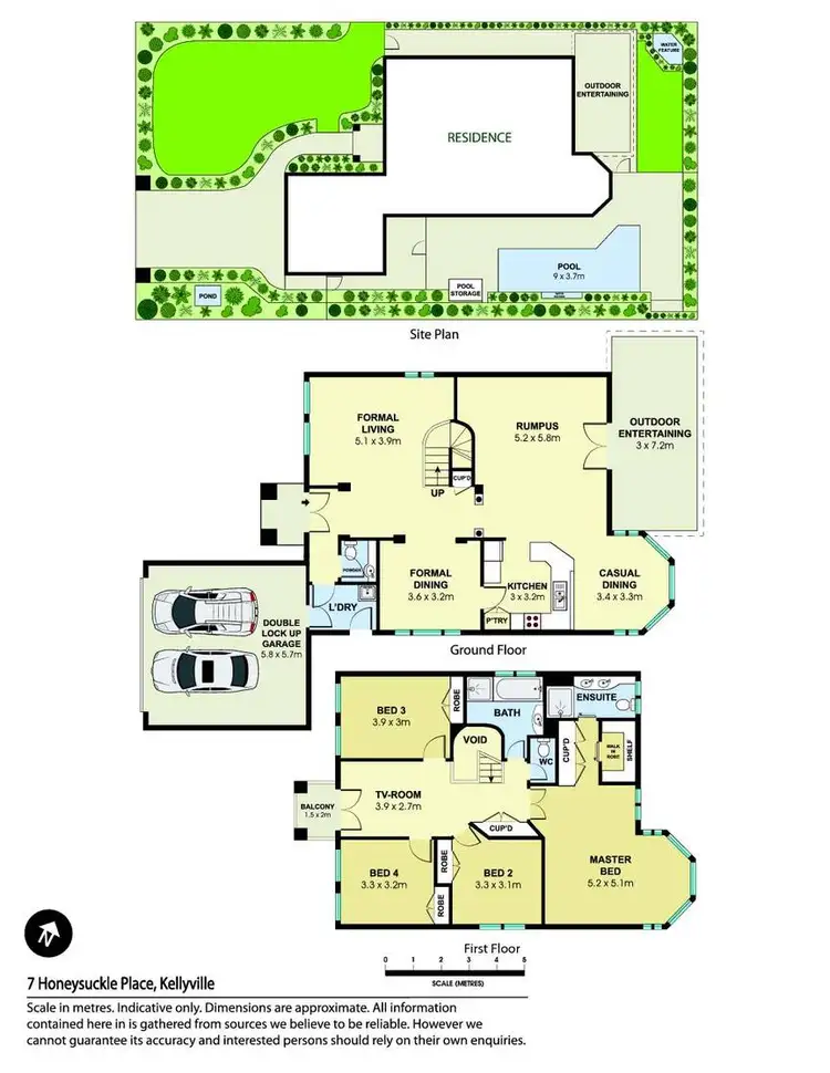 Floorplan of Homely house listing, 7 Honeysuckle Place, Kellyville NSW 2155