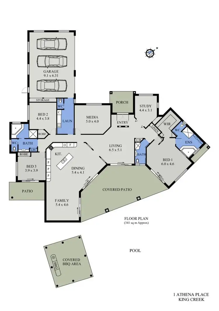 Floorplan of Homely house listing, 1 Athena Place, King Creek NSW 2446