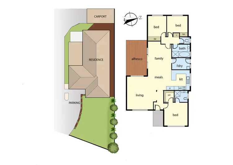 Floorplan of Homely unit listing, 71 Glencairn Avenue, Hallam VIC 3803