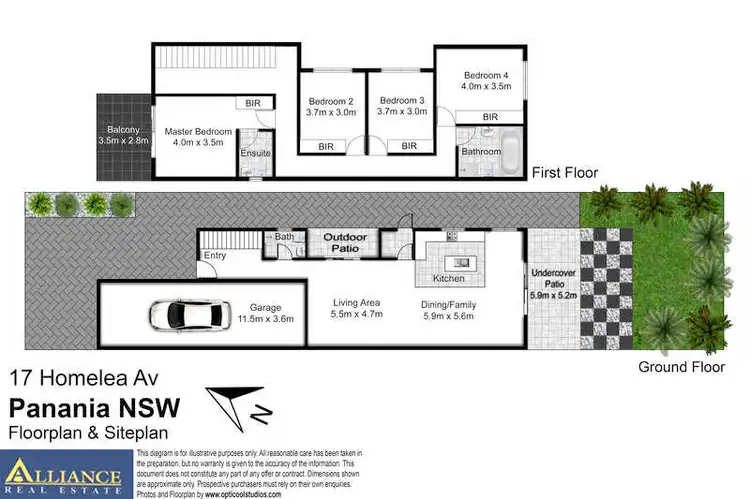 Floorplan of Homely semi-detached listing, 17 Homelea Avenue, Panania NSW 2213